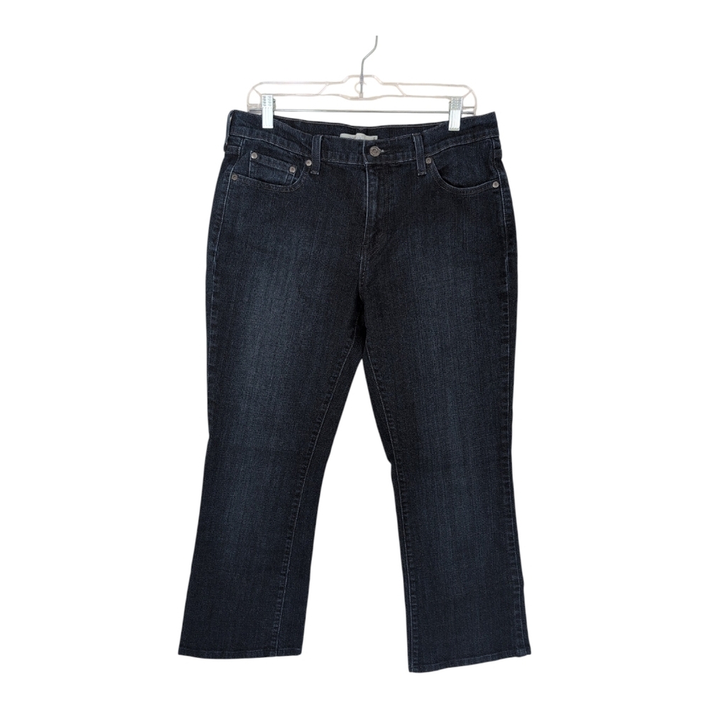 Levi's‎ Women's 12 Jeans 515 Boot Cut Dark wash Blue Studded Pockets Western